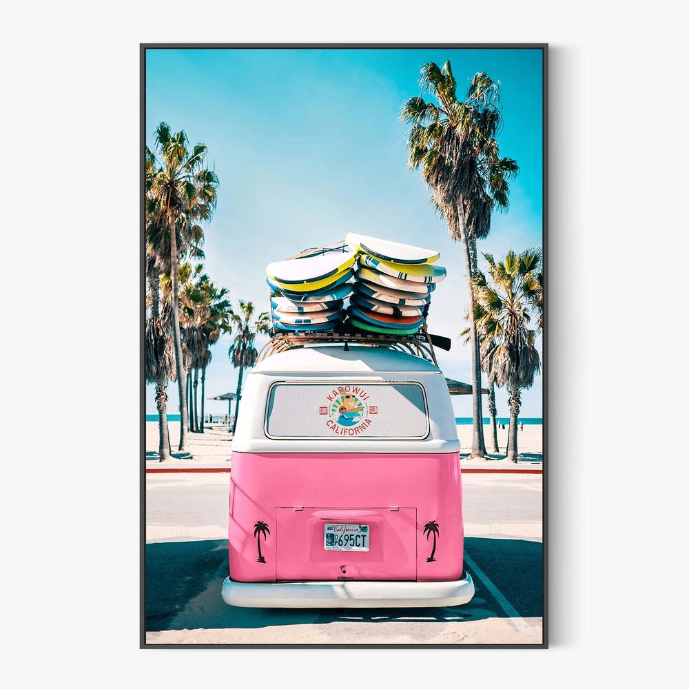 Van Life in Pink-by-Gal Pittel-wall-art-print-canvas-poster-framed-Gioia