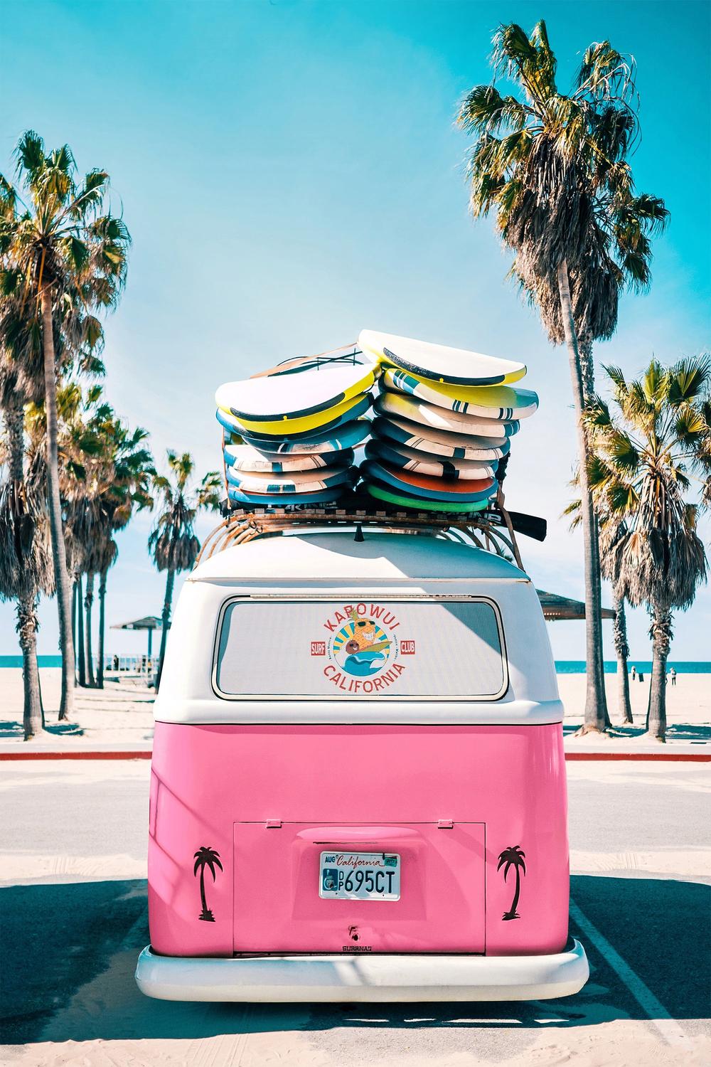 Van Life in Pink-by-Gal Pittel-wall-art-print-canvas-poster-framed-Gioia
