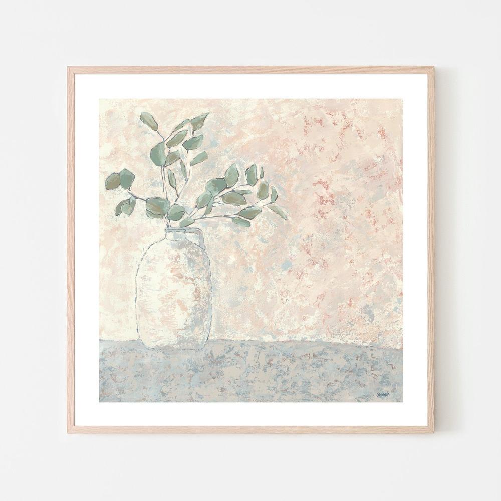 Vase Series - Eucalyptus Branch-by-Karen Cavania-wall-art-print-canvas-poster-framed-Gioia