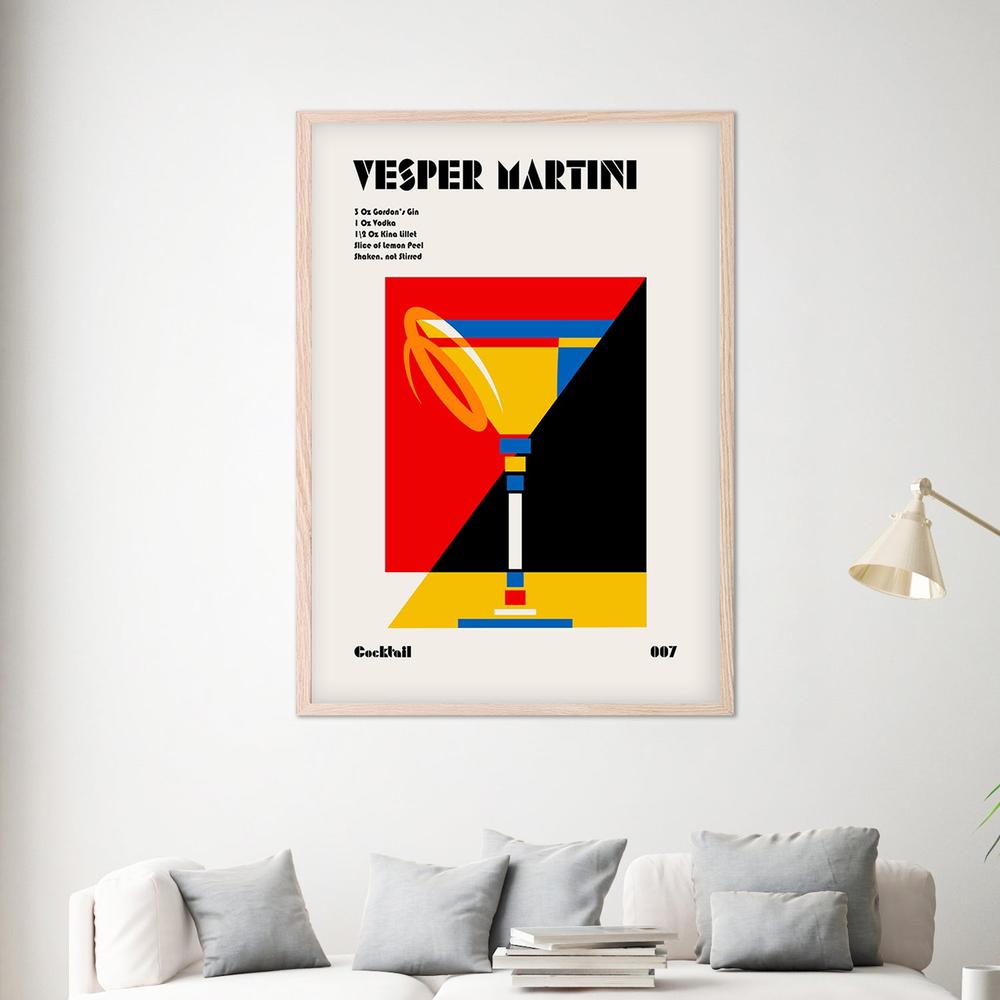 Vesper Martini Recipe Art-by-Retrodrome-wall-art-print-canvas-poster-framed-Gioia