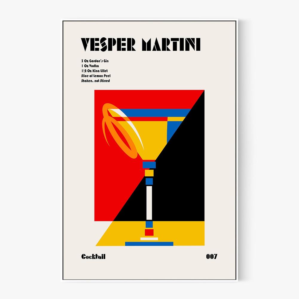Vesper Martini Recipe Art-by-Retrodrome-wall-art-print-canvas-poster-framed-Gioia