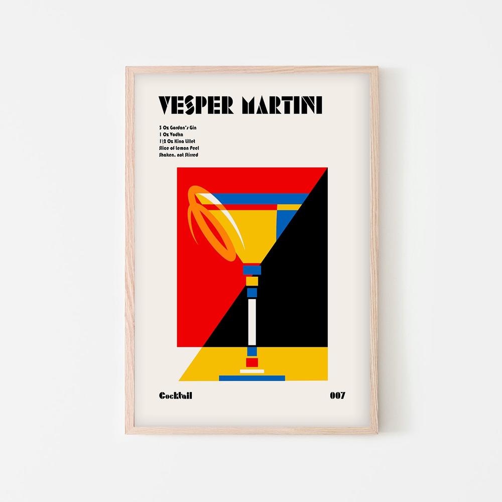 Vesper Martini Recipe Art-by-Retrodrome-wall-art-print-canvas-poster-framed-Gioia
