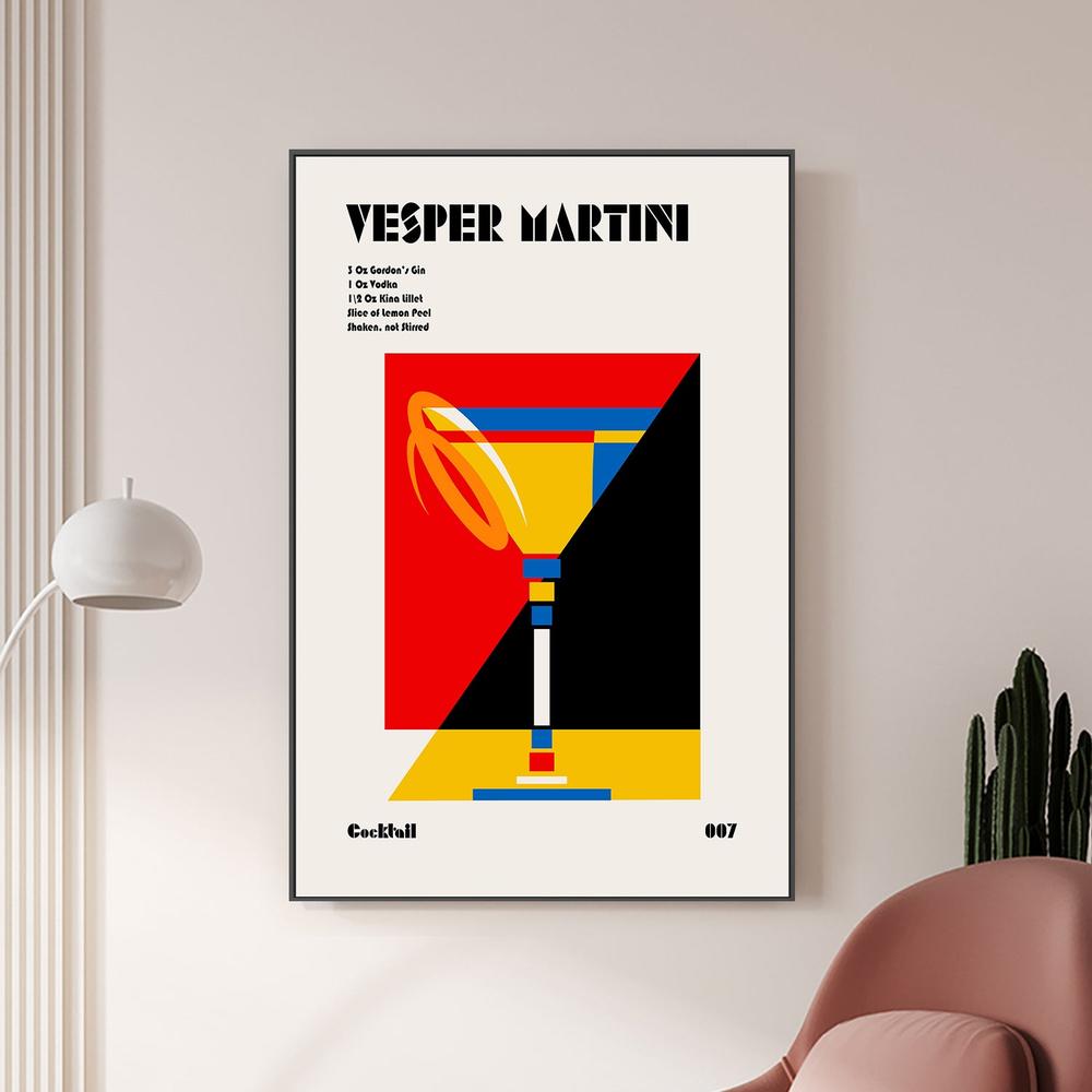 Vesper Martini Recipe Art-by-Retrodrome-wall-art-print-canvas-poster-framed-Gioia