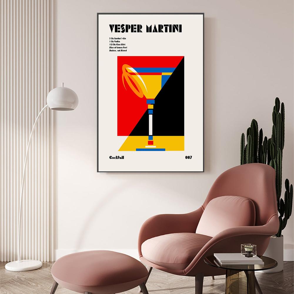 Vesper Martini Recipe Art-by-Retrodrome-wall-art-print-canvas-poster-framed-Gioia