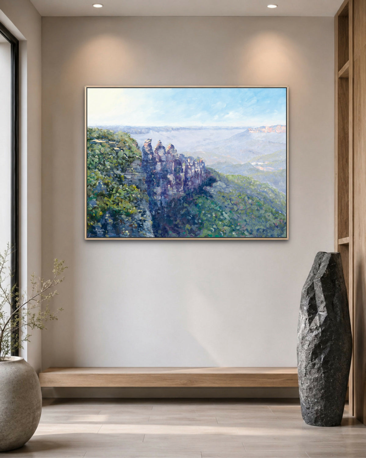 Blue Mountains - Three Sisters. Original hand-painted artwork by Meredith Howse.