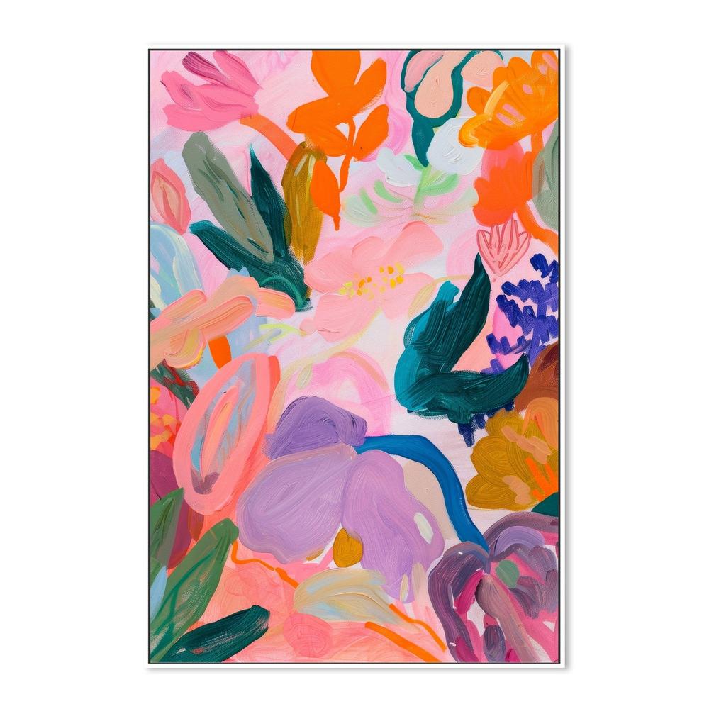 Vibrant Abstract Blooms-by-Stephanie Jeuffroy-wall-art-print-canvas-poster-framed-Gioia