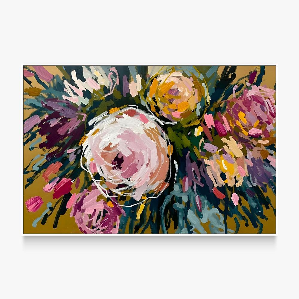 Vibrant Abstract Flowers-by-Edie-wall-art-print-canvas-poster-framed-Gioia