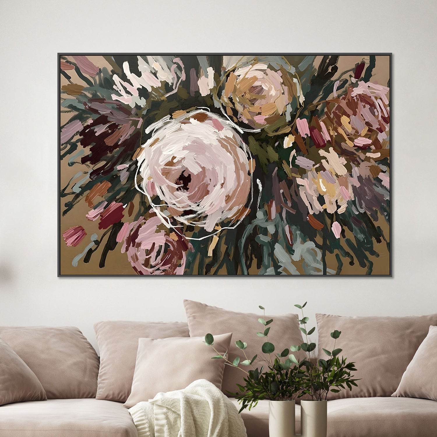 Vibrant Abstract Flowers, Style A-by-Edie-wall-art-print-canvas-poster-framed-Gioia