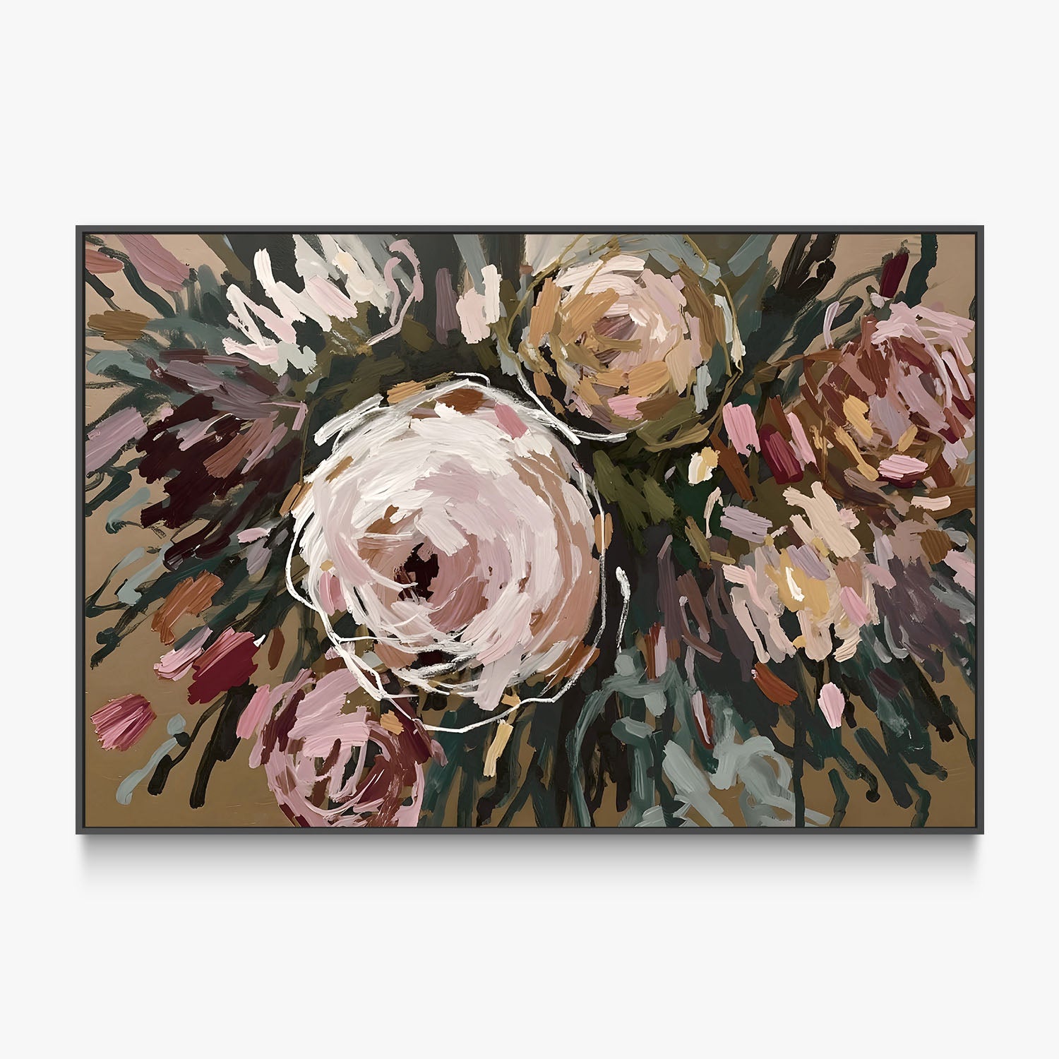 Vibrant Abstract Flowers, Style A-by-Edie-wall-art-print-canvas-poster-framed-Gioia