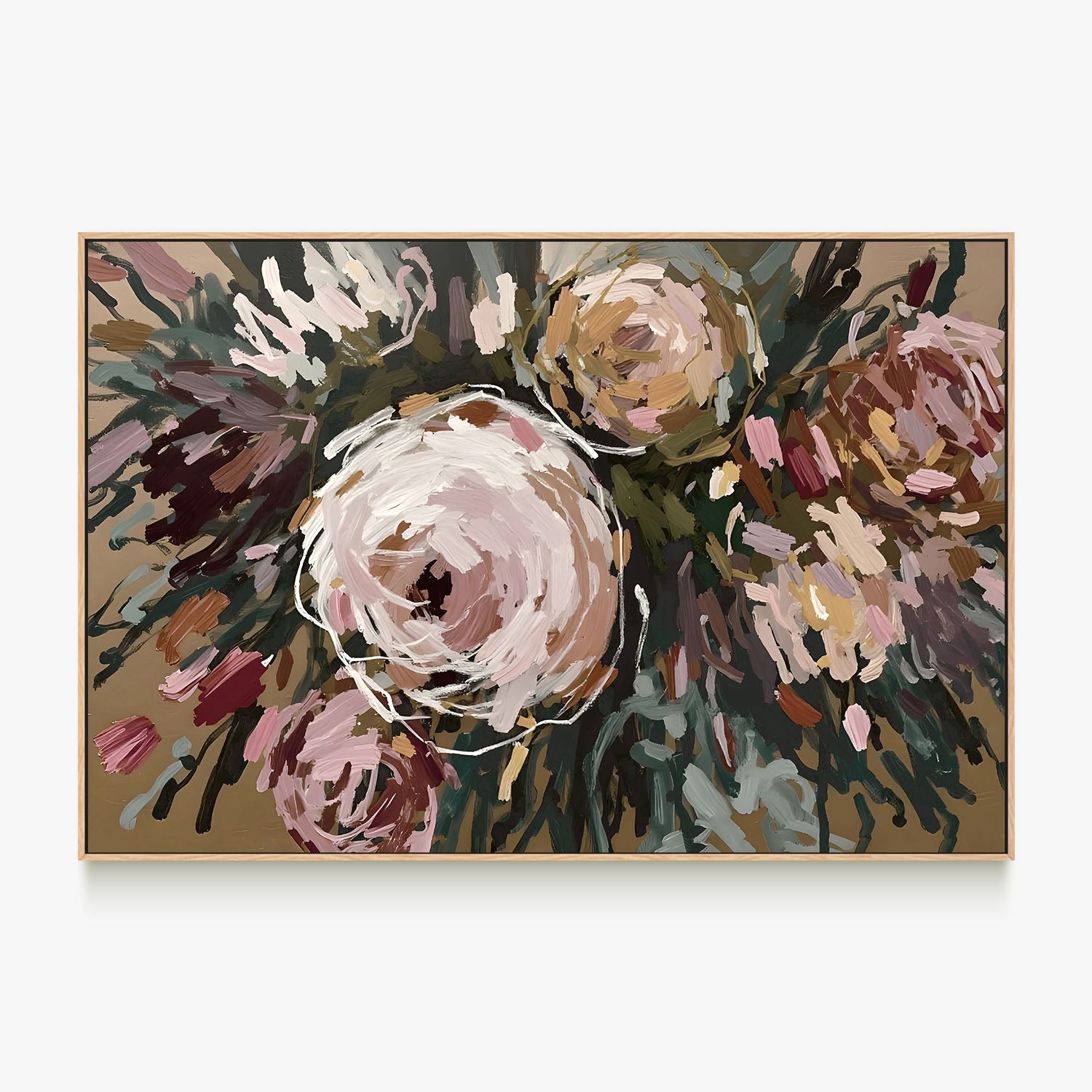 Vibrant Abstract Flowers, Style A-by-Edie-wall-art-print-canvas-poster-framed-Gioia