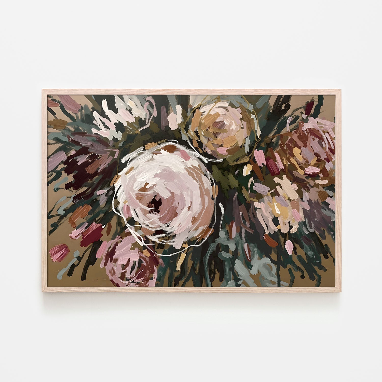 Vibrant Abstract Flowers, Style A-by-Edie-wall-art-print-canvas-poster-framed-Gioia