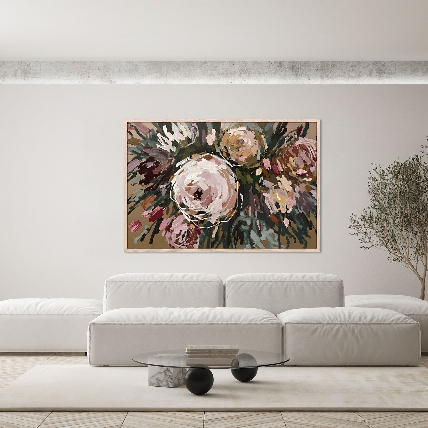Vibrant Abstract Flowers, Style A-by-Edie-wall-art-print-canvas-poster-framed-Gioia