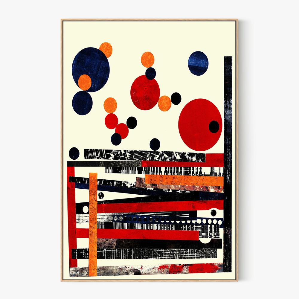 Vibrant Abstract Geometry-by-Petr Strnad-wall-art-print-canvas-poster-framed-Gioia