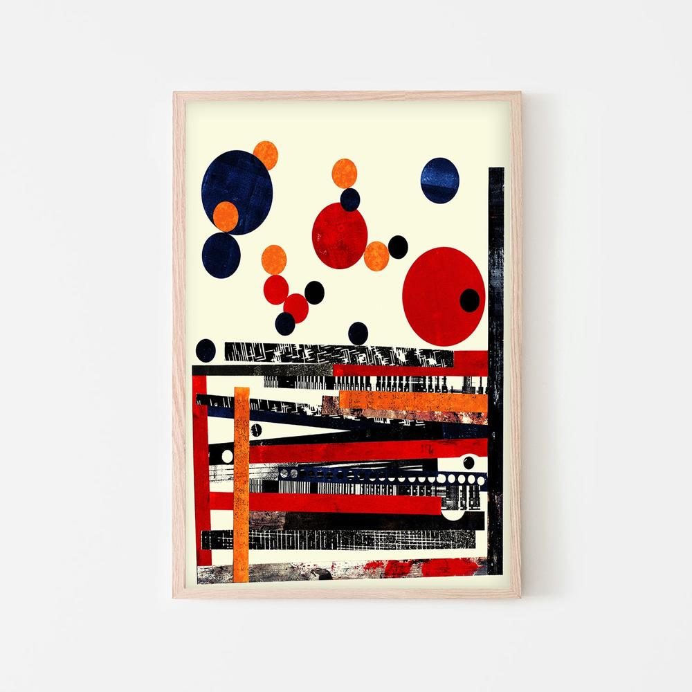 Vibrant Abstract Geometry-by-Petr Strnad-wall-art-print-canvas-poster-framed-Gioia
