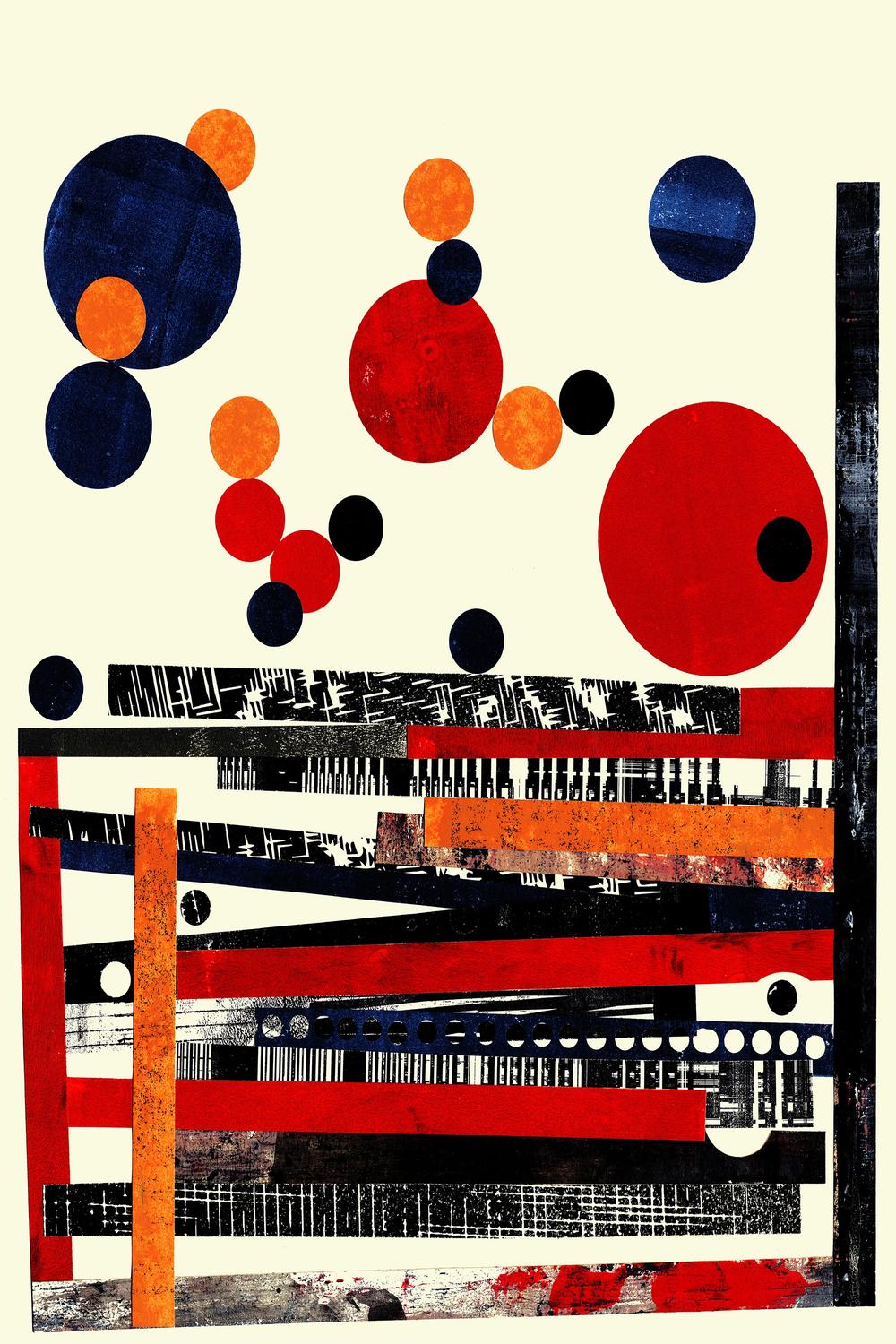 Vibrant Abstract Geometry-by-Petr Strnad-wall-art-print-canvas-poster-framed-Gioia