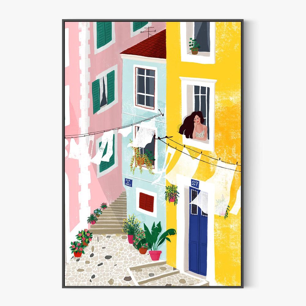 Vibrant European Street-by-Maja Tomljanovic-wall-art-print-canvas-poster-framed-Gioia