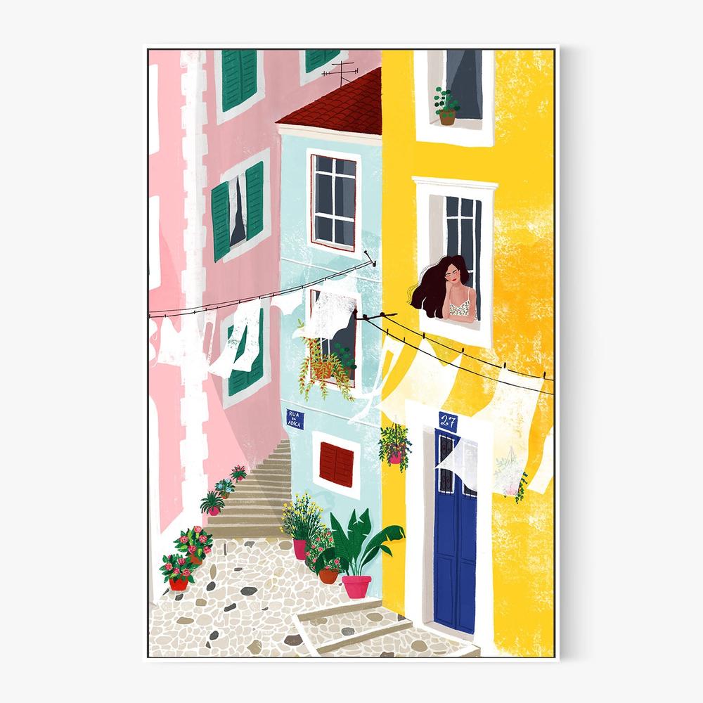 Vibrant European Street-by-Maja Tomljanovic-wall-art-print-canvas-poster-framed-Gioia
