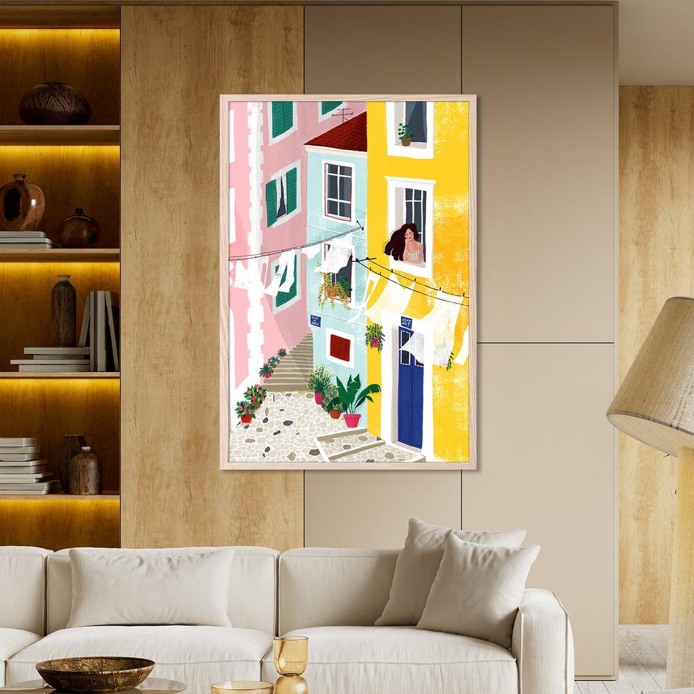 Vibrant European Street-by-Maja Tomljanovic-wall-art-print-canvas-poster-framed-Gioia