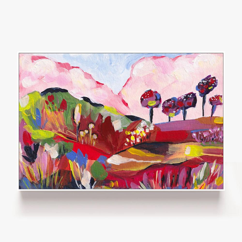 Vibrant Fantasy Landscape-by-Dirkie Nell-wall-art-print-canvas-poster-framed-Gioia
