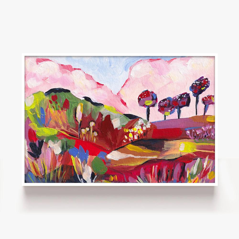 Vibrant Fantasy Landscape-by-Dirkie Nell-wall-art-print-canvas-poster-framed-Gioia