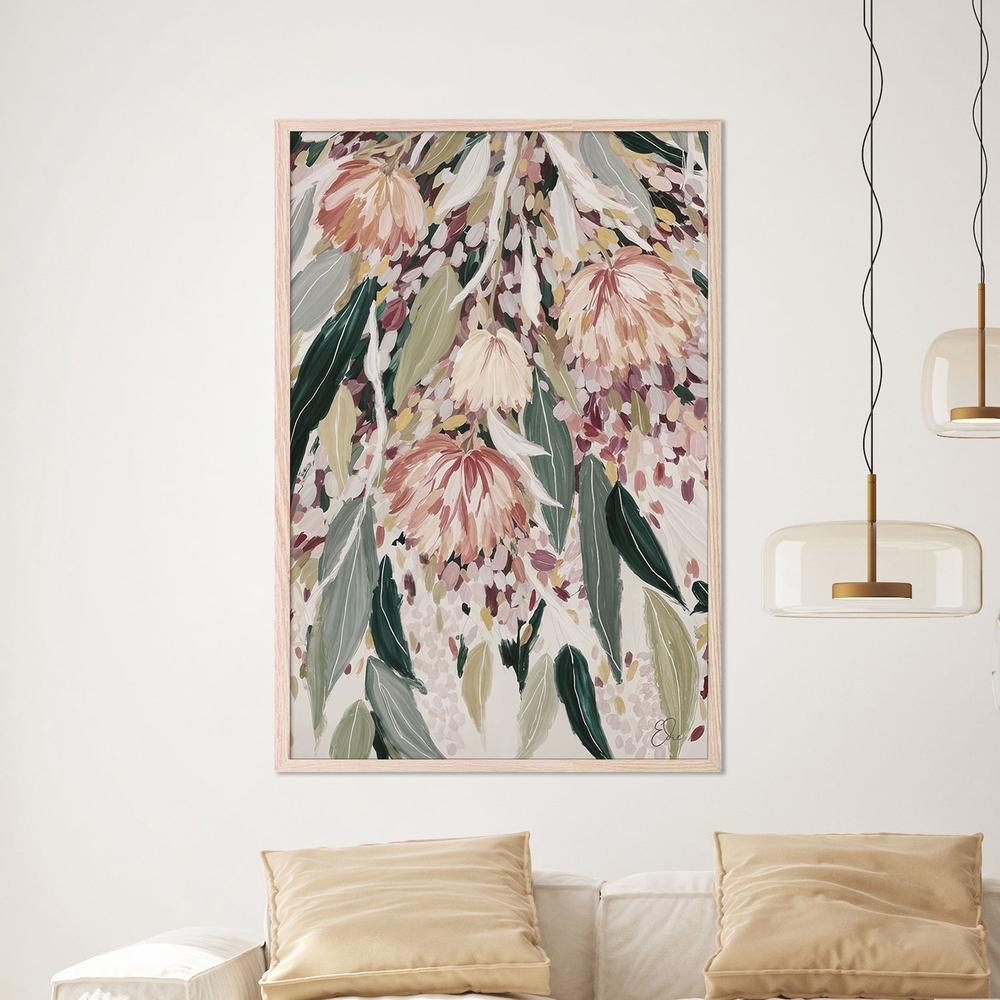 Vibrant Floral Cascade, Style A-by-Edie-wall-art-print-canvas-poster-framed-Gioia