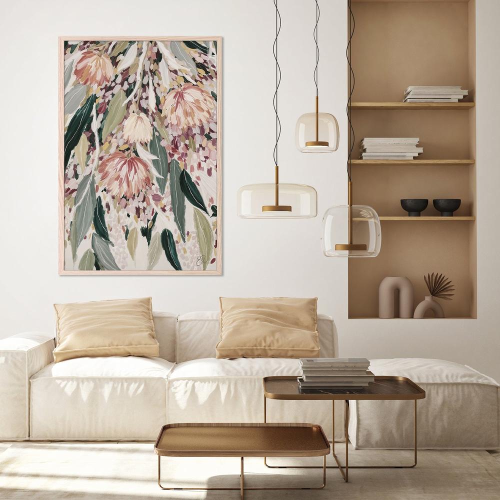 Vibrant Floral Cascade, Style A-by-Edie-wall-art-print-canvas-poster-framed-Gioia