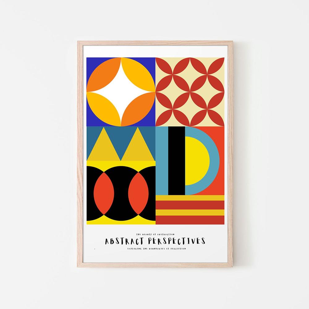 Vibrant Geometric Abstract-by-RS LAB STUDIO-wall-art-print-canvas-poster-framed-Gioia