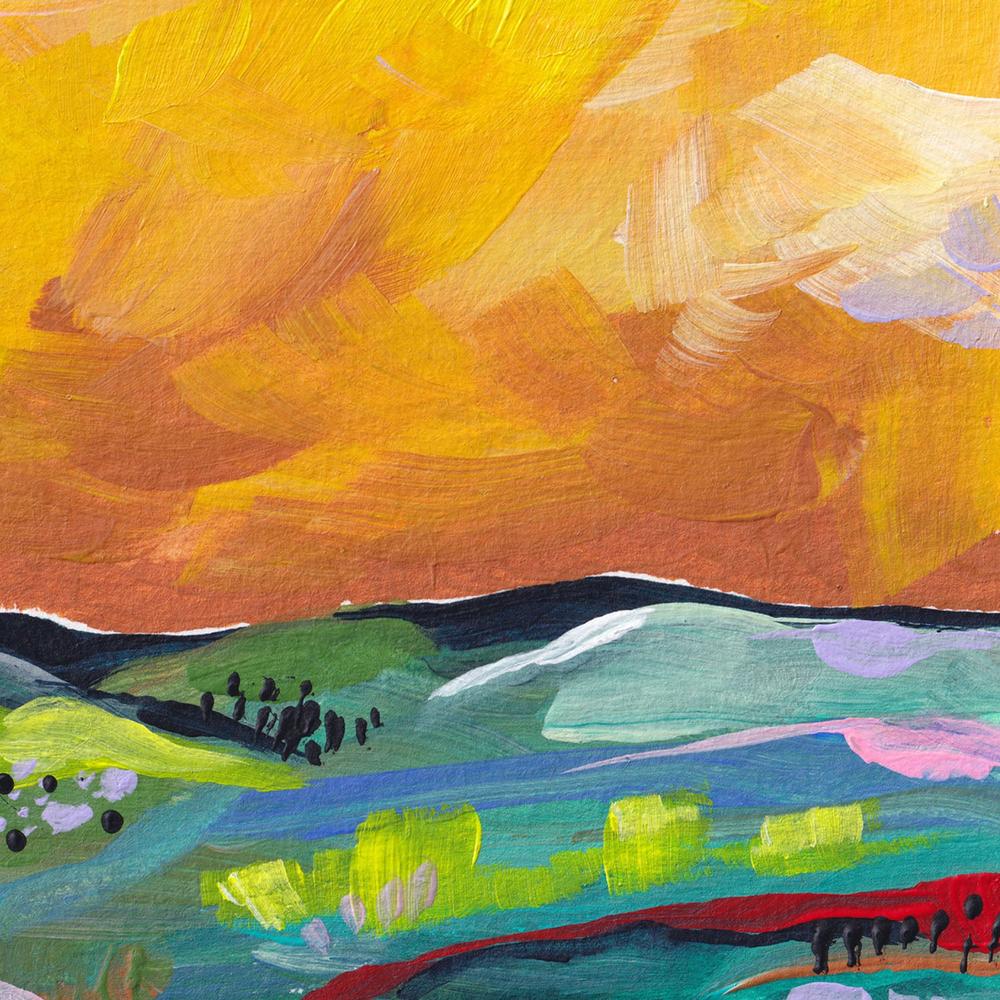 Vibrant Sunset Landscape-by-Dirkie Nell-wall-art-print-canvas-poster-framed-Gioia