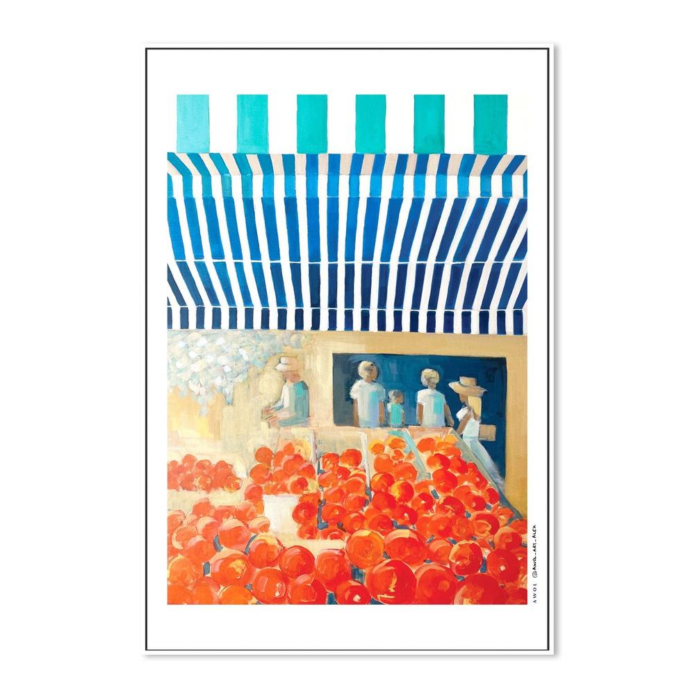 Vibrant Tomato Market-by-Alex Nereuta-wall-art-print-canvas-poster-framed-Gioia