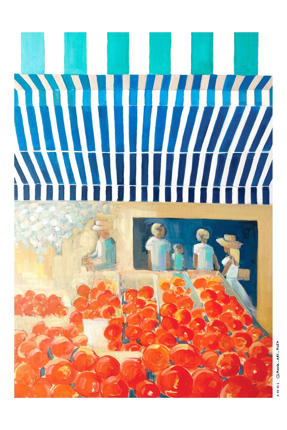 Vibrant Tomato Market-by-Alex Nereuta-wall-art-print-canvas-poster-framed-Gioia