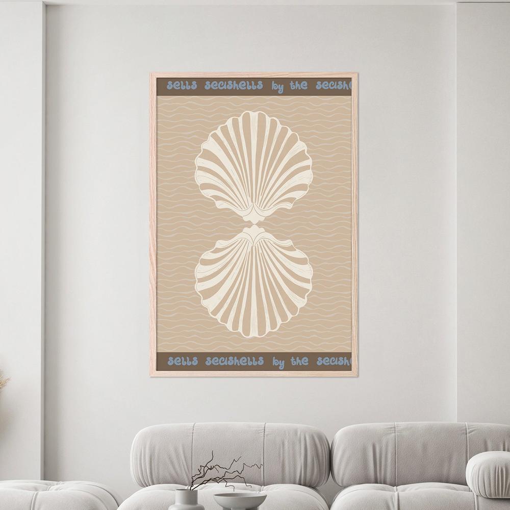 Vintage Coastal Seashells-by-Radhika Modi-wall-art-print-canvas-poster-framed-Gioia