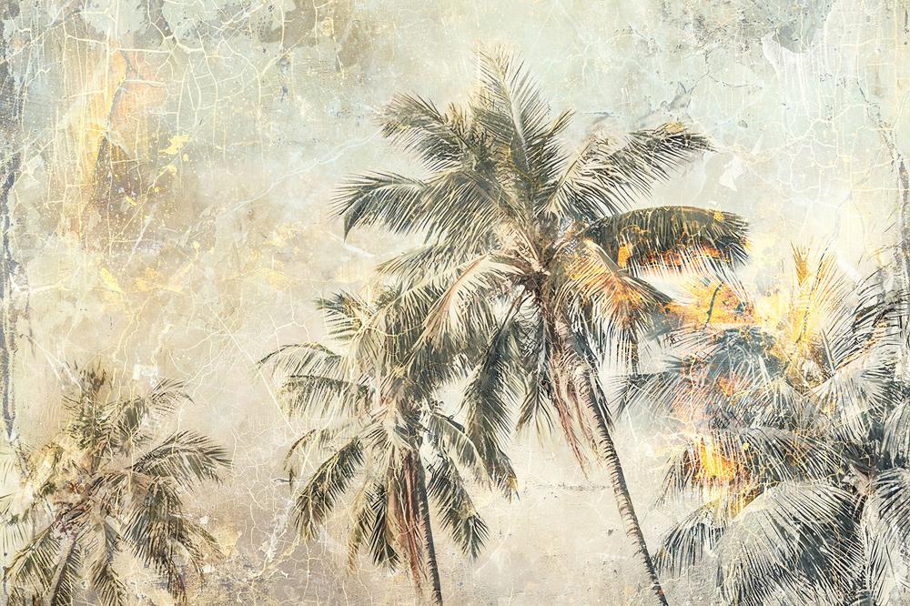 wall-art-print-canvas-poster-framed-Vintage Palm Trees-1