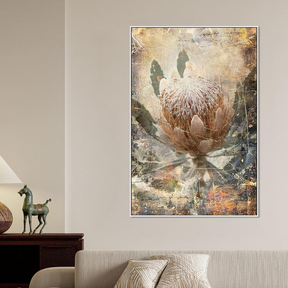 wall-art-print-canvas-poster-framed-Vintage Protea Bloom-2