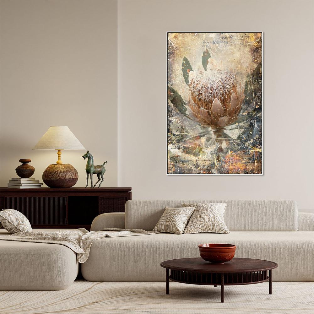 wall-art-print-canvas-poster-framed-Vintage Protea Bloom-9