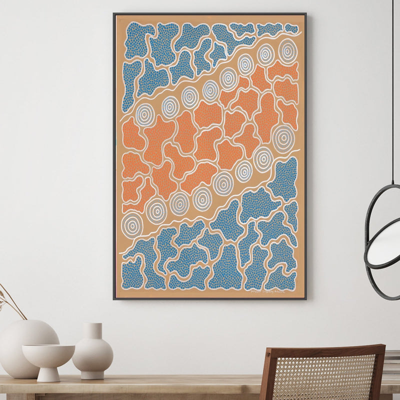 wall-art-print-canvas-poster-framed-Connecting-by-Saltwater Dreaming Artwork-Gioia Wall Art