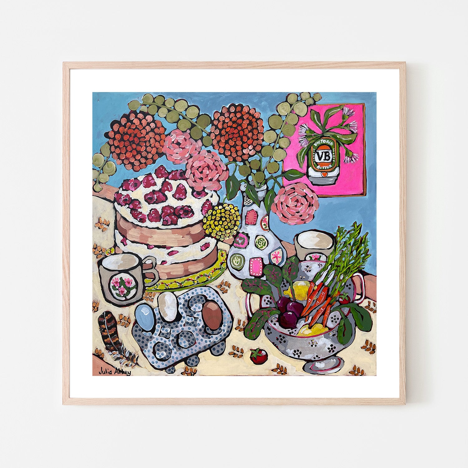 wall-art-print-canvas-poster-framed-A Country Table , By Julia Abbey-6