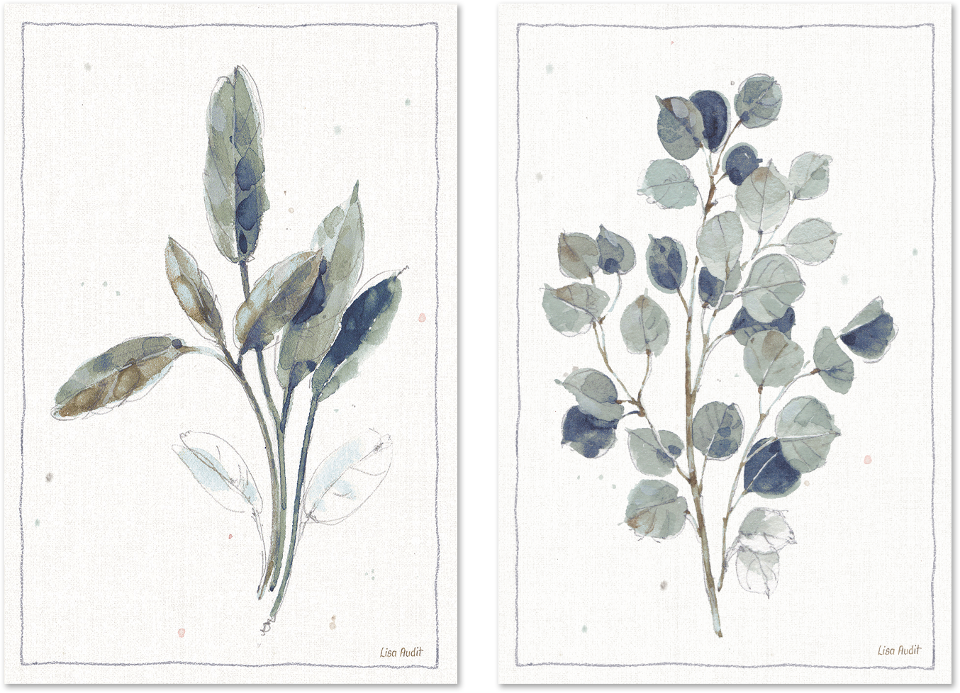 wall-art-print-canvas-poster-framed-A Country Weekend, Style A & B, Set Of 2 , By Lisa Audit-GIOIA-WALL-ART