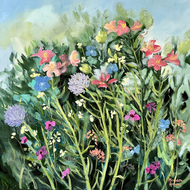 wall-art-print-canvas-poster-framed-A Garden's Tapestry, Original Hand-Painted Canvas By Meredith Howse , By Meredith Howse-1