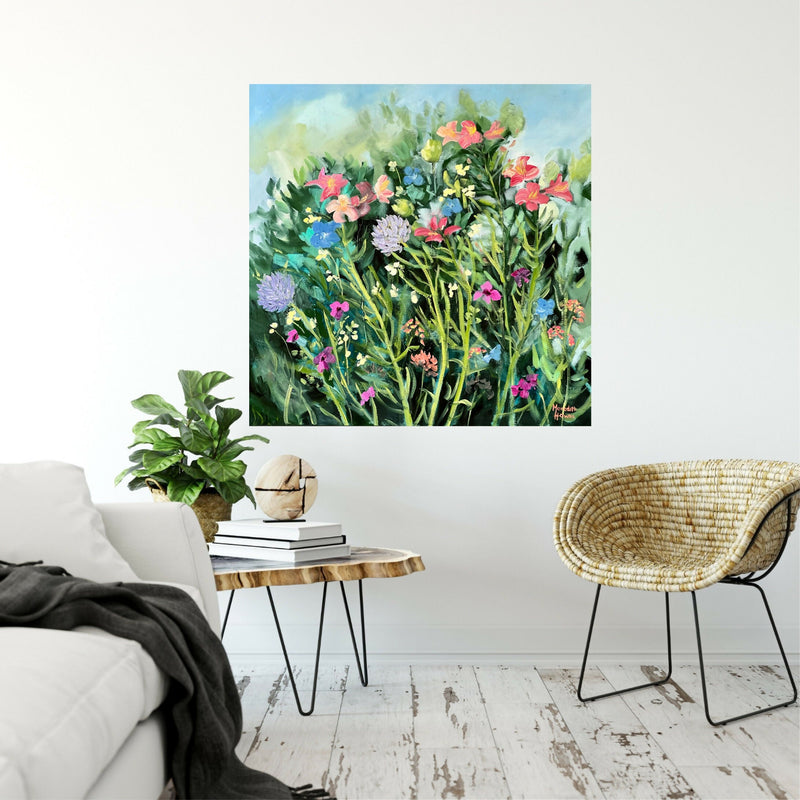 wall-art-print-canvas-poster-framed-A Garden's Tapestry, Original Hand-Painted Canvas By Meredith Howse , By Meredith Howse-5