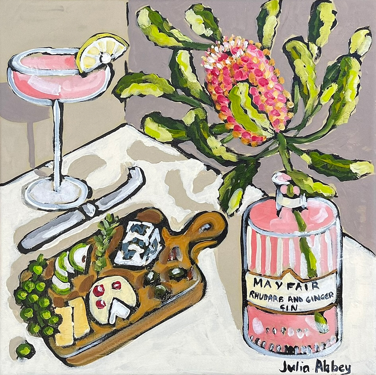 wall-art-print-canvas-poster-framed-A Gin Afternoon , By Julia Abbey-1
