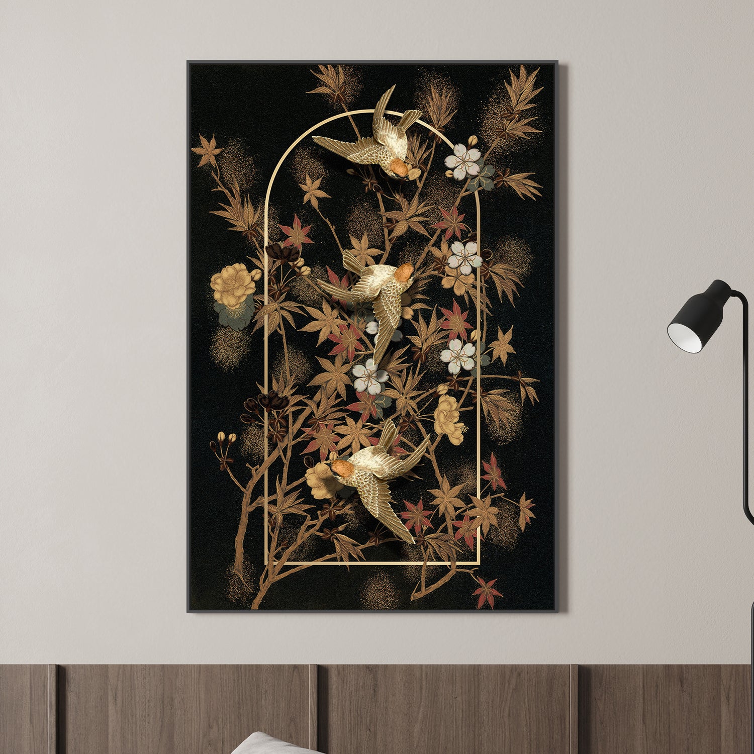 wall-art-print-canvas-poster-framed-A Japanese Autumn Collage-7