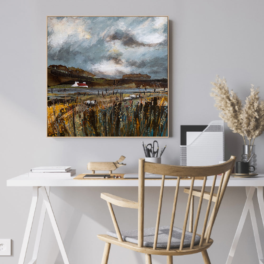 wall-art-print-canvas-poster-framed-A Little Croft House , By Louise O’Hara-2