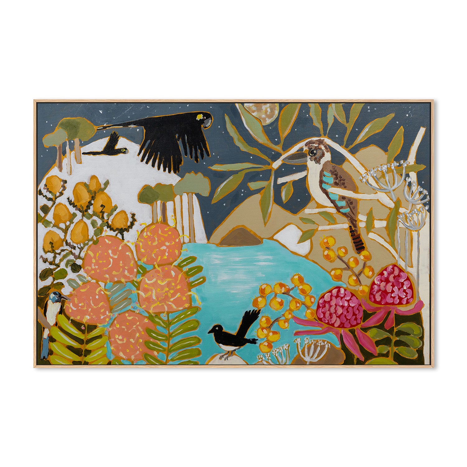 wall-art-print-canvas-poster-framed-A Moonlit Night-4