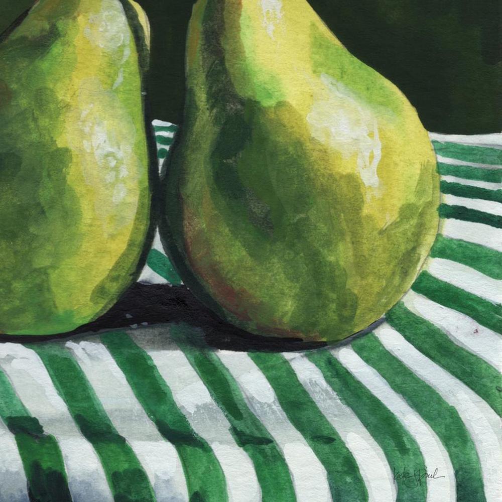 wall-art-print-canvas-poster-framed-A Pair of Pears On Tablecloth-11