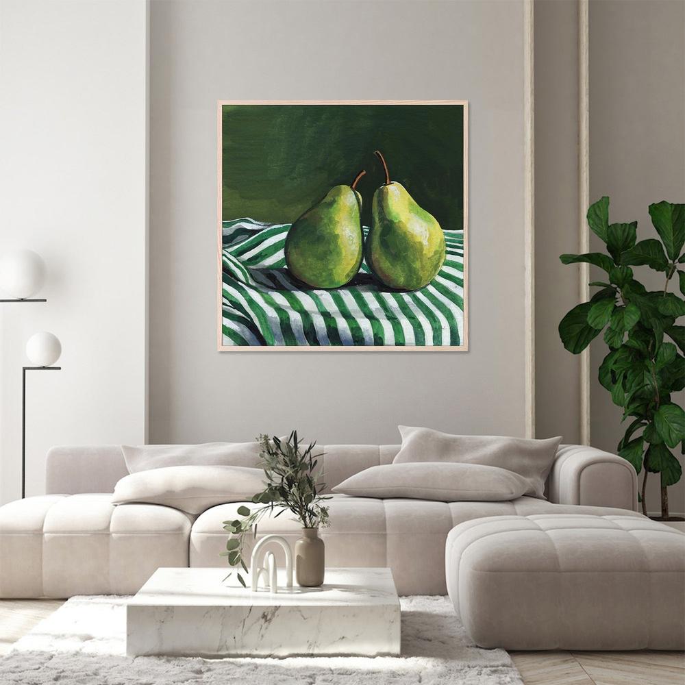 wall-art-print-canvas-poster-framed-A Pair of Pears On Tablecloth-8