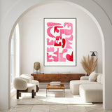 wall-art-print-canvas-poster-framed-A Pink Puzzle , By Ejaaz Haniff-GIOIA-WALL-ART