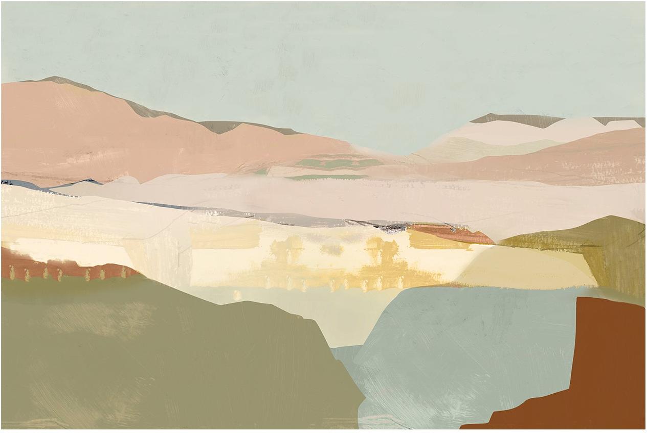 wall-art-print-canvas-poster-framed-A Pink Sandy Dunes , Style A, By Cartissi , By cartissi-1