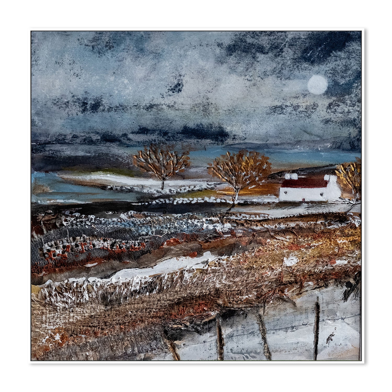 wall-art-print-canvas-poster-framed-A Tarn By Moonlight , By Louise O'Hara-5