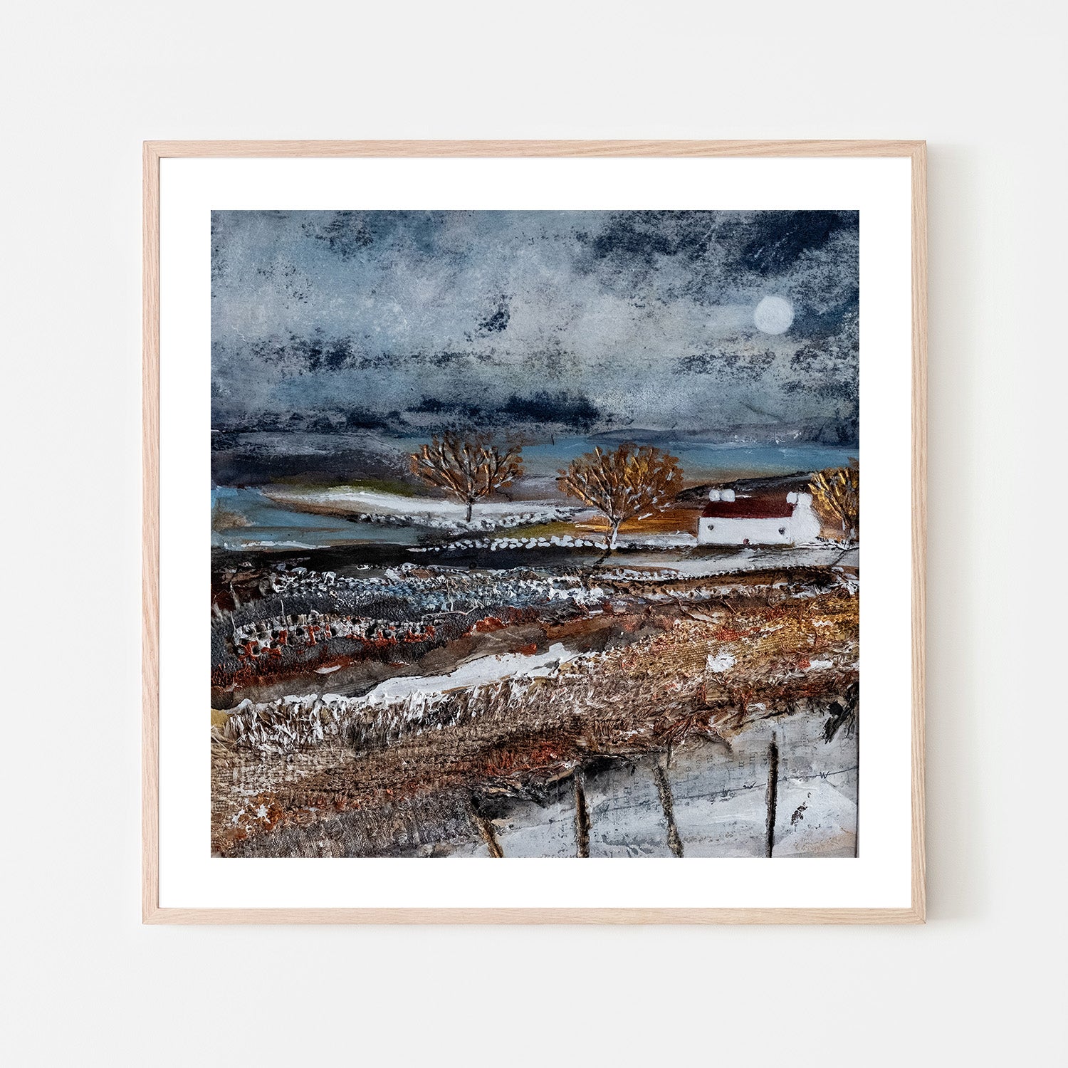 wall-art-print-canvas-poster-framed-A Tarn By Moonlight , By Louise O'Hara-6