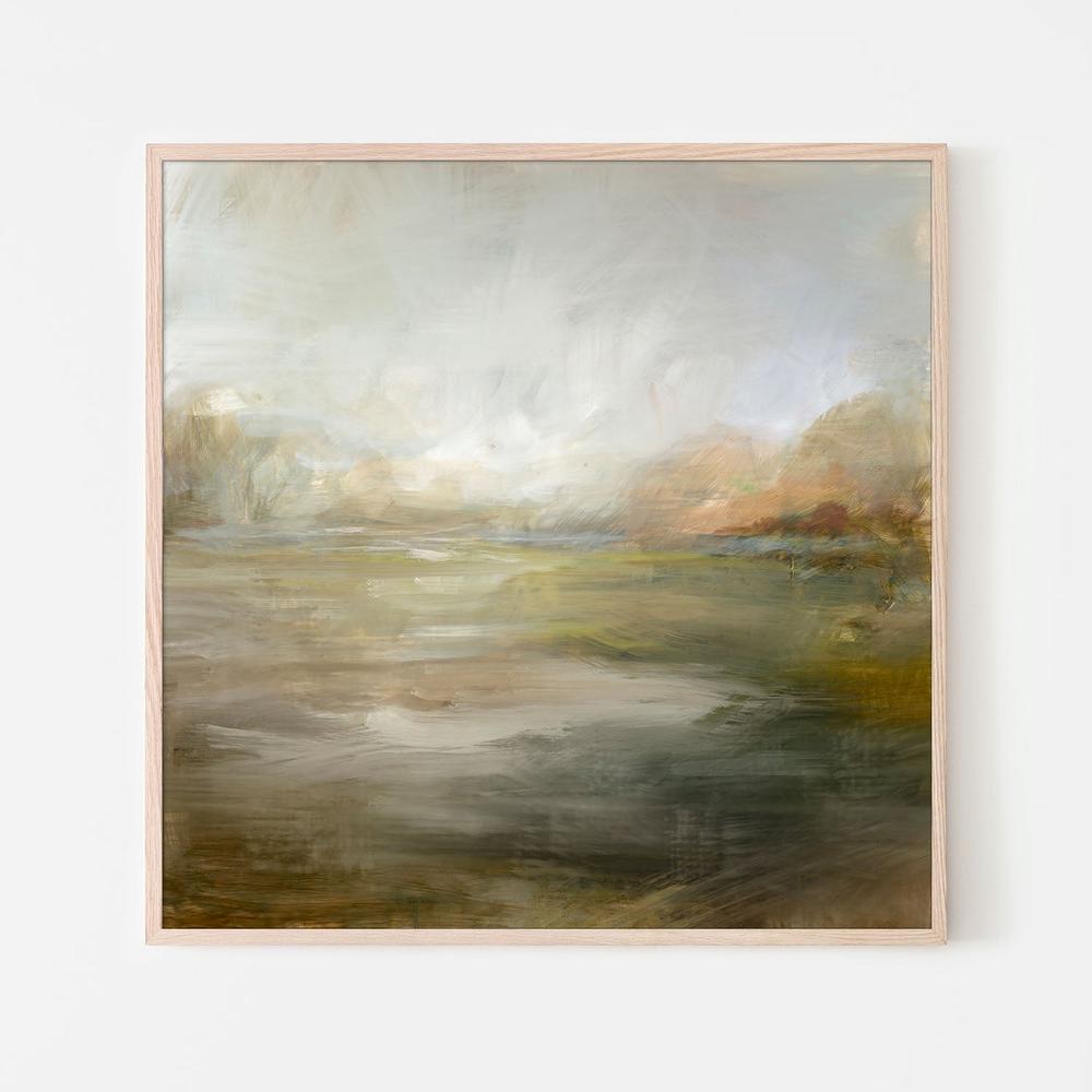 wall-art-print-canvas-poster-framed-A Tranquil Misty Lake-6